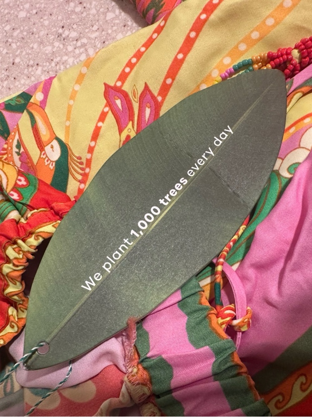 Farm Rio Beach Toucans Scarf Lenzing Ecovero Viscose Pants in multicolor NWT XS - Picture 9 of 16